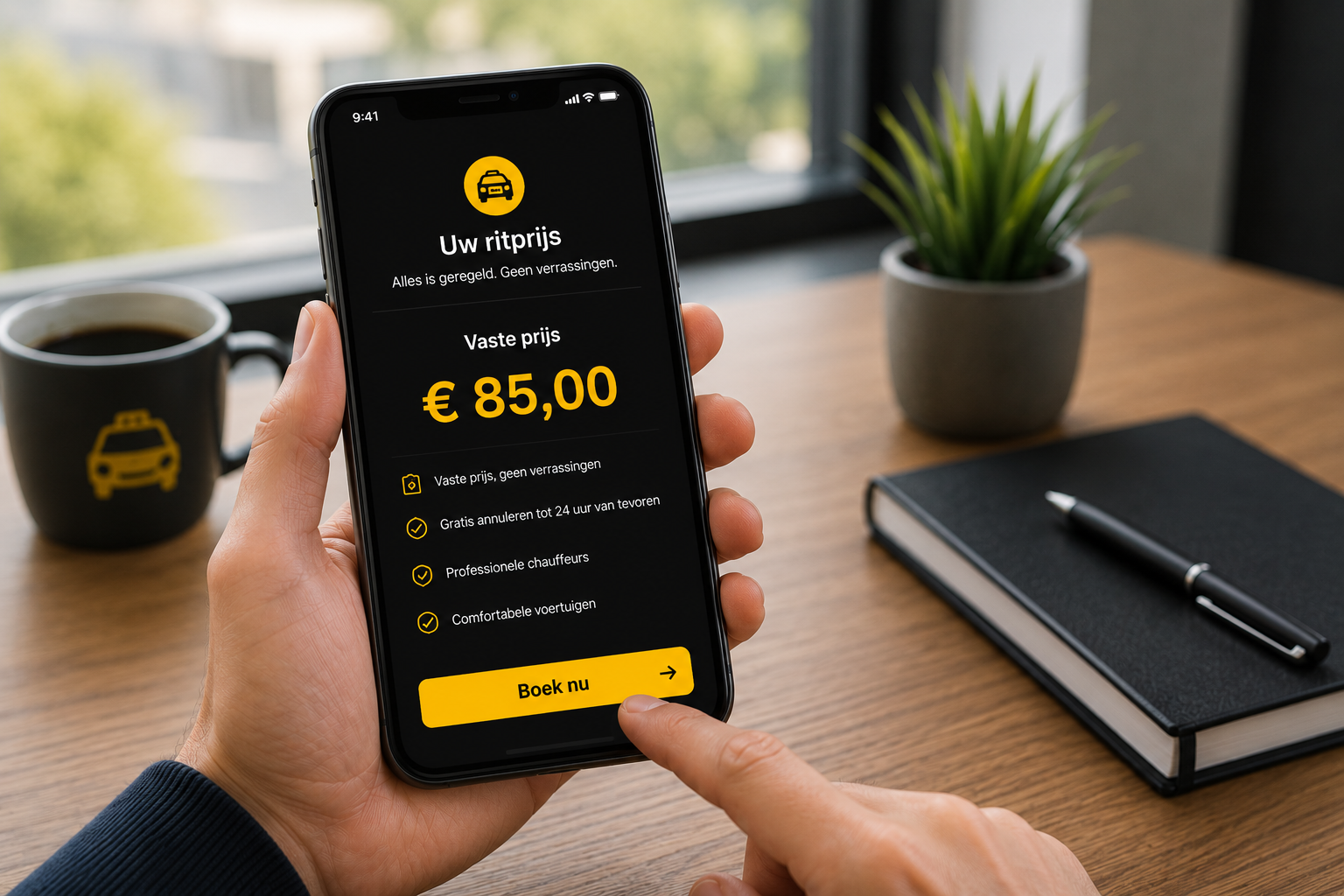 Taxi Schiphol Airport prijs berekenen en Boeken